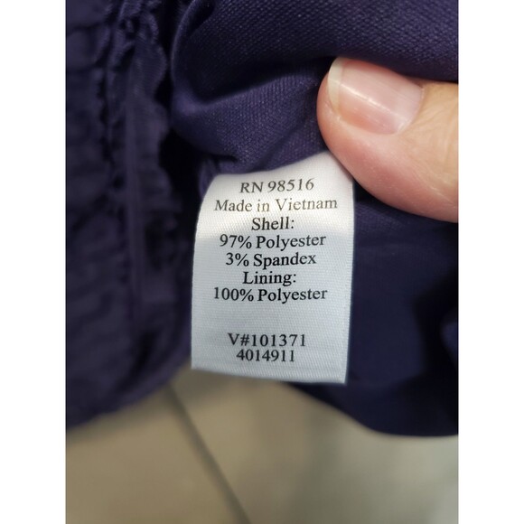 COLDWATER CREEK Purple Ruffle 3/4 Sleeve Lined Blouse Size XL NWT - Picture 6 of 7